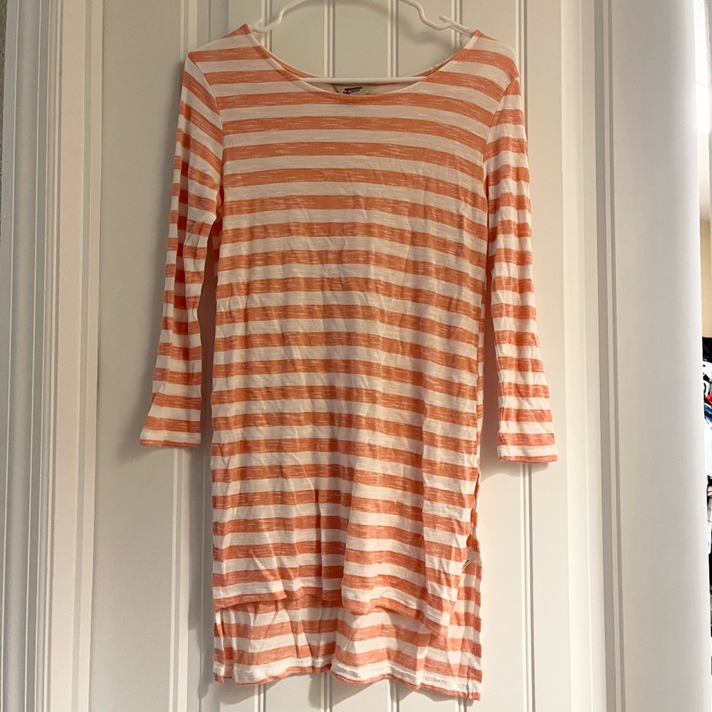 Old Navy Pink and White Striped Dress